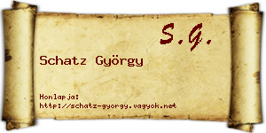 Schatz György névjegykártya