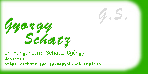 gyorgy schatz business card