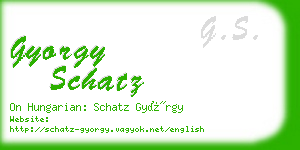 gyorgy schatz business card